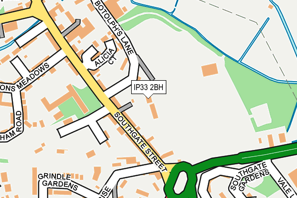 IP33 2BH map - OS OpenMap – Local (Ordnance Survey)