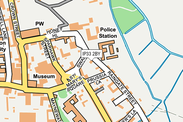 IP33 2BY map - OS OpenMap – Local (Ordnance Survey)