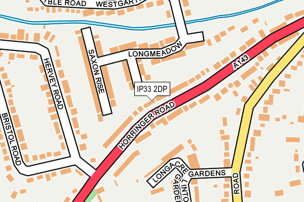 IP33 2DP map - OS OpenMap – Local (Ordnance Survey)