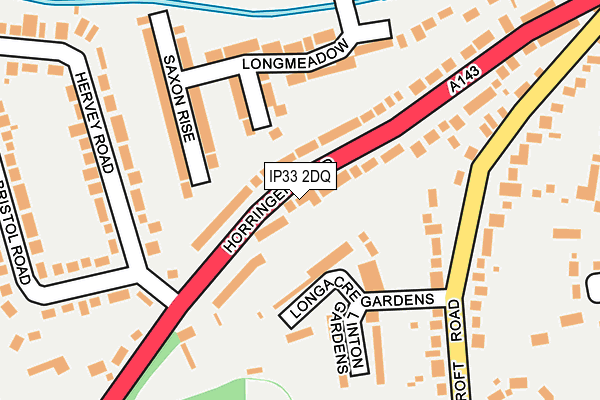 IP33 2DQ map - OS OpenMap – Local (Ordnance Survey)