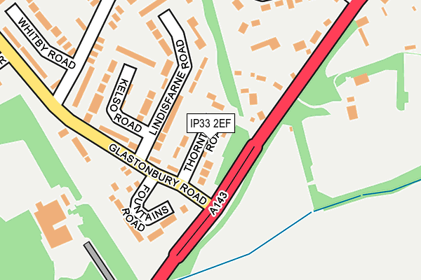 IP33 2EF map - OS OpenMap – Local (Ordnance Survey)