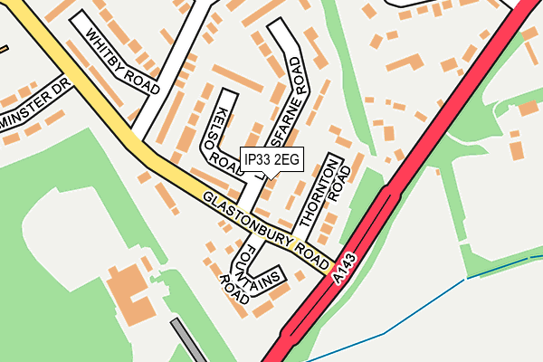 IP33 2EG map - OS OpenMap – Local (Ordnance Survey)