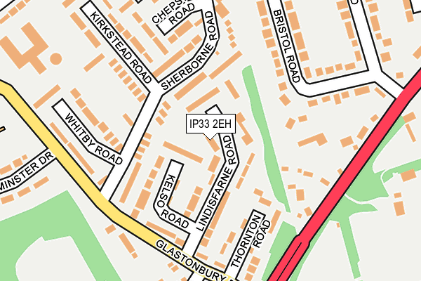 IP33 2EH map - OS OpenMap – Local (Ordnance Survey)