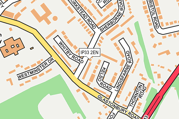 IP33 2EN map - OS OpenMap – Local (Ordnance Survey)