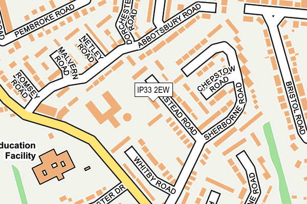 IP33 2EW map - OS OpenMap – Local (Ordnance Survey)