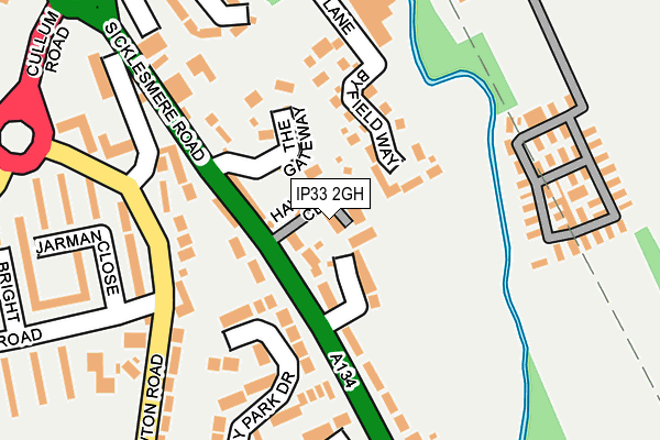 IP33 2GH map - OS OpenMap – Local (Ordnance Survey)