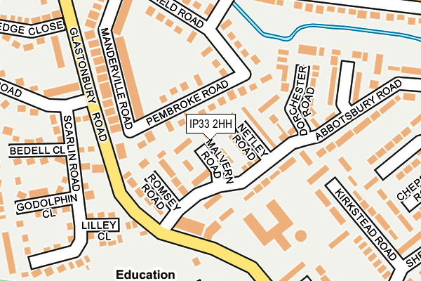 IP33 2HH map - OS OpenMap – Local (Ordnance Survey)