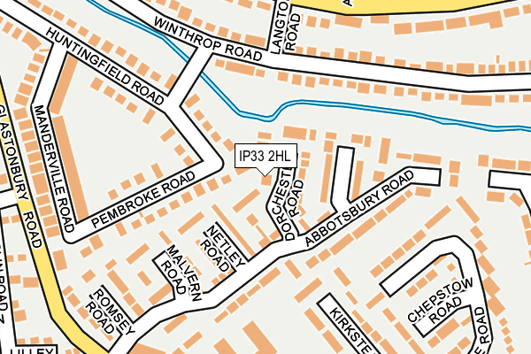 IP33 2HL map - OS OpenMap – Local (Ordnance Survey)