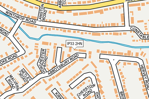 IP33 2HN map - OS OpenMap – Local (Ordnance Survey)