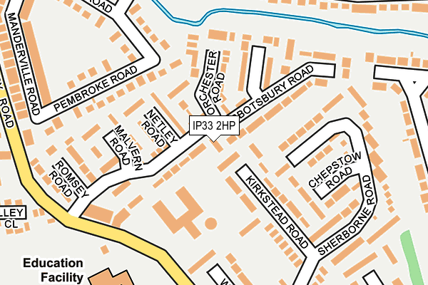 IP33 2HP map - OS OpenMap – Local (Ordnance Survey)