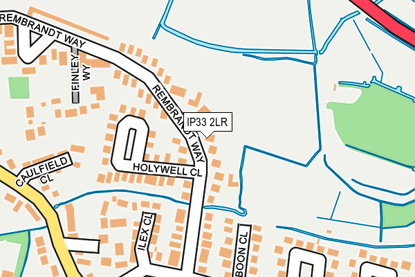 IP33 2LR map - OS OpenMap – Local (Ordnance Survey)