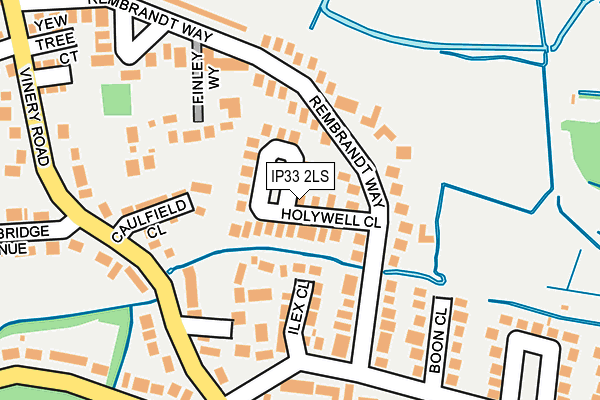 IP33 2LS map - OS OpenMap – Local (Ordnance Survey)
