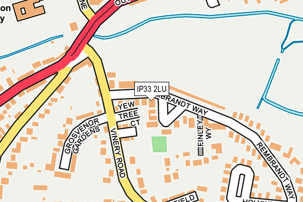 IP33 2LU map - OS OpenMap – Local (Ordnance Survey)