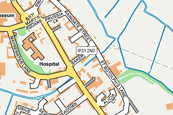 IP33 2ND map - OS OpenMap – Local (Ordnance Survey)