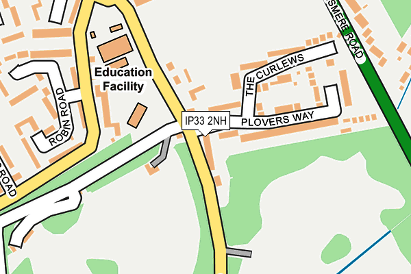 IP33 2NH map - OS OpenMap – Local (Ordnance Survey)