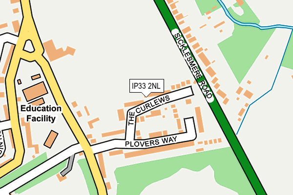 IP33 2NL map - OS OpenMap – Local (Ordnance Survey)