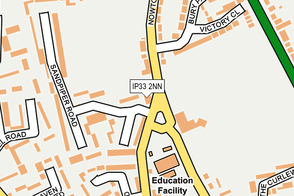 IP33 2NN map - OS OpenMap – Local (Ordnance Survey)