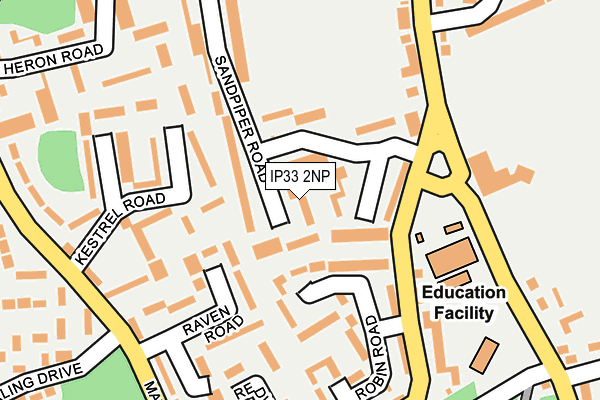 IP33 2NP map - OS OpenMap – Local (Ordnance Survey)