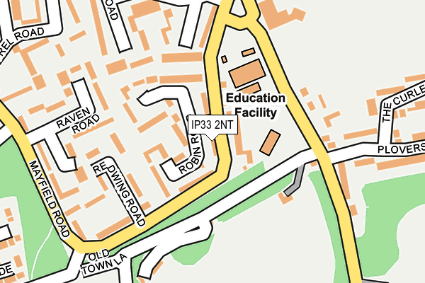 IP33 2NT map - OS OpenMap – Local (Ordnance Survey)