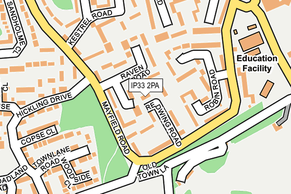 IP33 2PA map - OS OpenMap – Local (Ordnance Survey)
