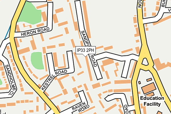 IP33 2PH map - OS OpenMap – Local (Ordnance Survey)