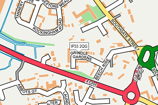 IP33 2QG map - OS OpenMap – Local (Ordnance Survey)