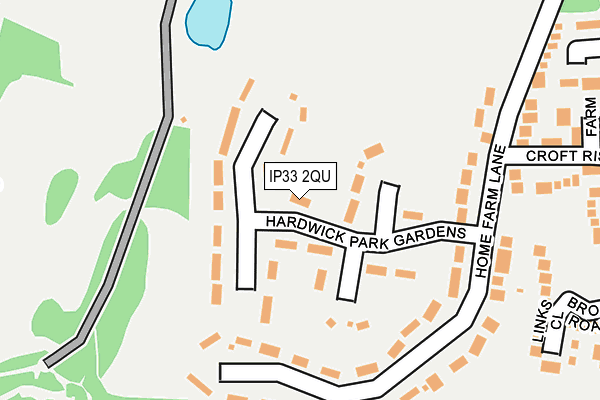 IP33 2QU map - OS OpenMap – Local (Ordnance Survey)
