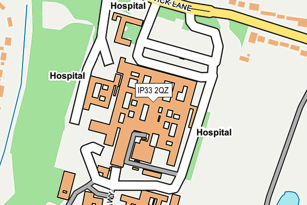 IP33 2QZ map - OS OpenMap – Local (Ordnance Survey)