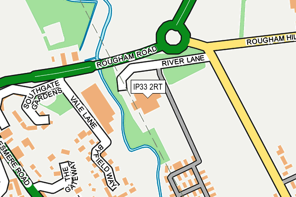 IP33 2RT map - OS OpenMap – Local (Ordnance Survey)