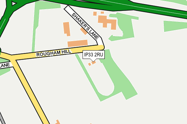 IP33 2RU map - OS OpenMap – Local (Ordnance Survey)