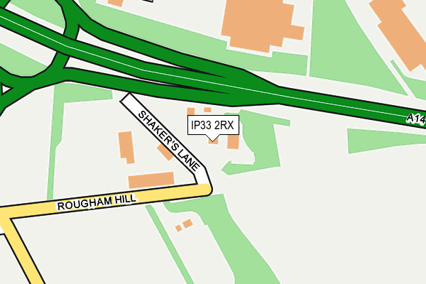 IP33 2RX map - OS OpenMap – Local (Ordnance Survey)