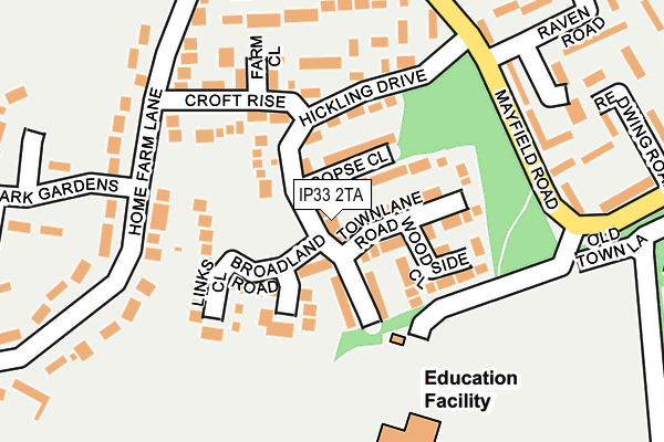 IP33 2TA map - OS OpenMap – Local (Ordnance Survey)