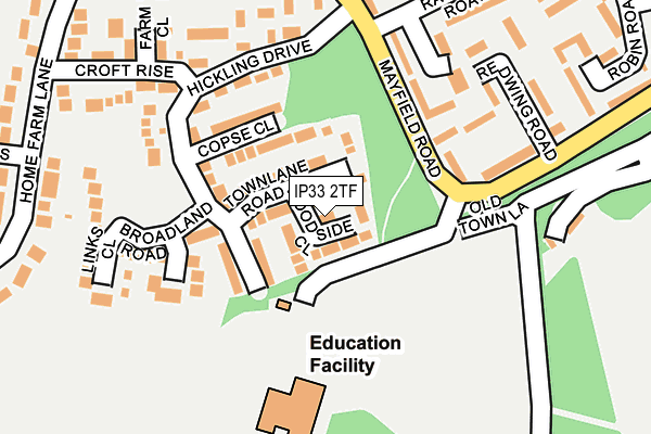 IP33 2TF map - OS OpenMap – Local (Ordnance Survey)