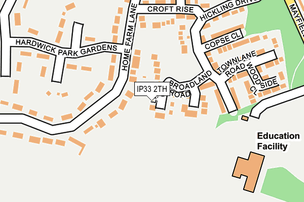 IP33 2TH map - OS OpenMap – Local (Ordnance Survey)