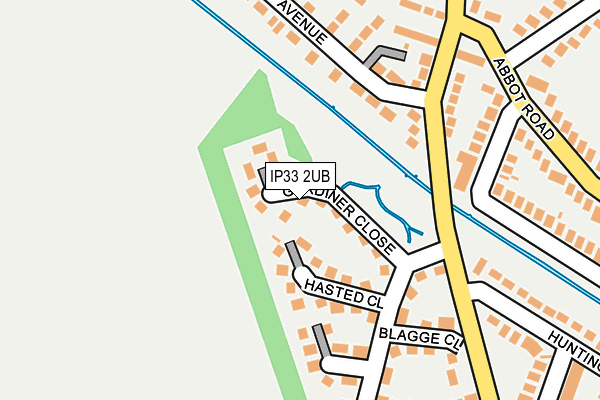 IP33 2UB map - OS OpenMap – Local (Ordnance Survey)