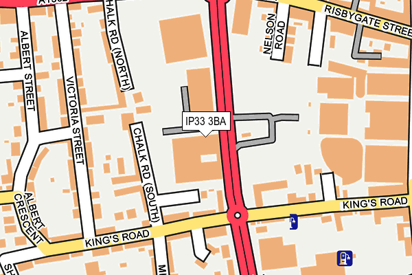 IP33 3BA map - OS OpenMap – Local (Ordnance Survey)