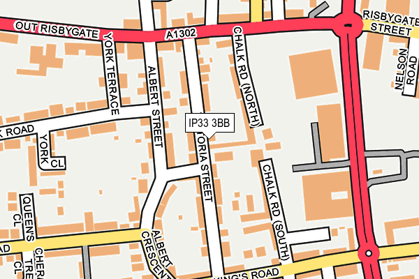 IP33 3BB map - OS OpenMap – Local (Ordnance Survey)