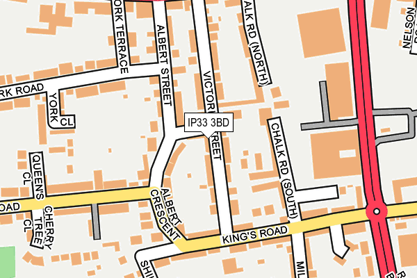 IP33 3BD map - OS OpenMap – Local (Ordnance Survey)