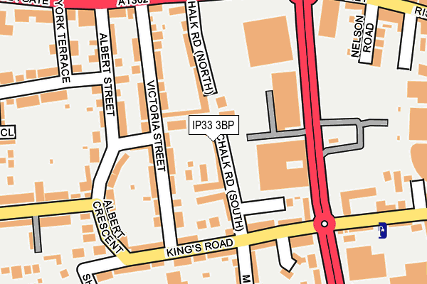 IP33 3BP map - OS OpenMap – Local (Ordnance Survey)
