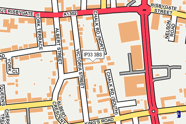 IP33 3BS map - OS OpenMap – Local (Ordnance Survey)
