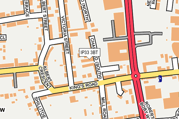 IP33 3BT map - OS OpenMap – Local (Ordnance Survey)