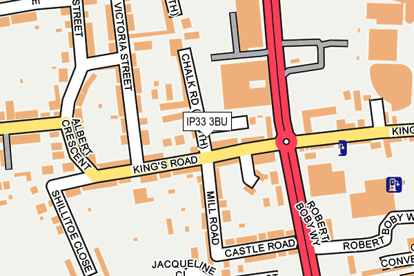 IP33 3BU map - OS OpenMap – Local (Ordnance Survey)