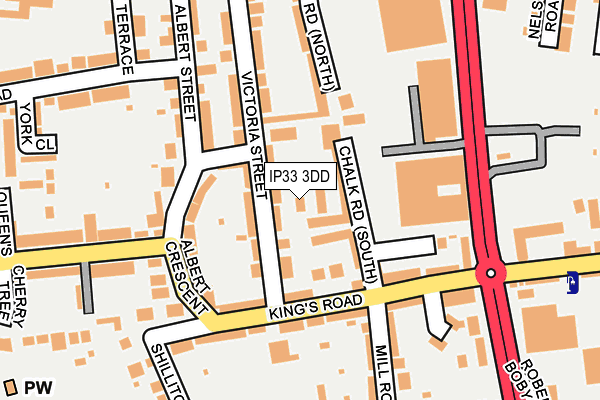 IP33 3DD map - OS OpenMap – Local (Ordnance Survey)