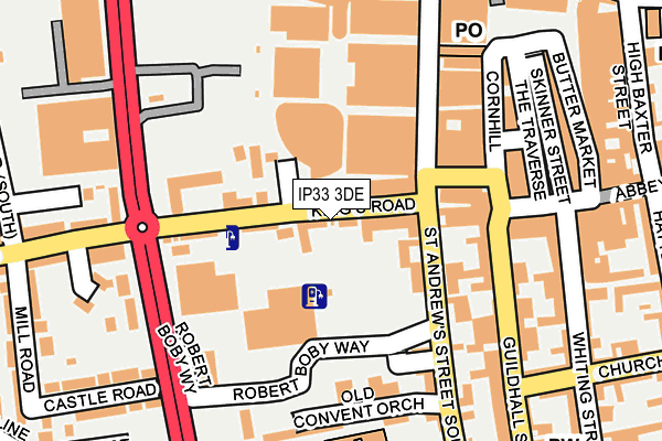 IP33 3DE map - OS OpenMap – Local (Ordnance Survey)