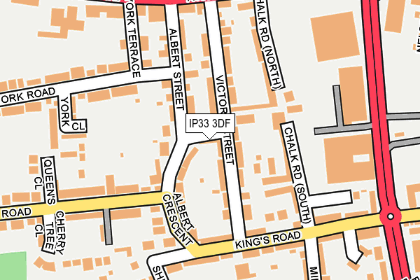 IP33 3DF map - OS OpenMap – Local (Ordnance Survey)