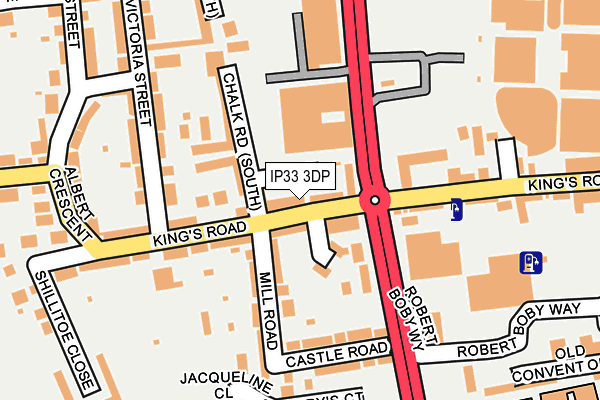 IP33 3DP map - OS OpenMap – Local (Ordnance Survey)