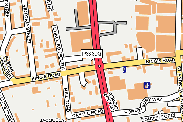 IP33 3DQ map - OS OpenMap – Local (Ordnance Survey)