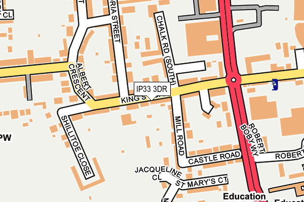 IP33 3DR map - OS OpenMap – Local (Ordnance Survey)