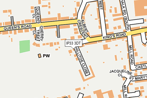 IP33 3DT map - OS OpenMap – Local (Ordnance Survey)