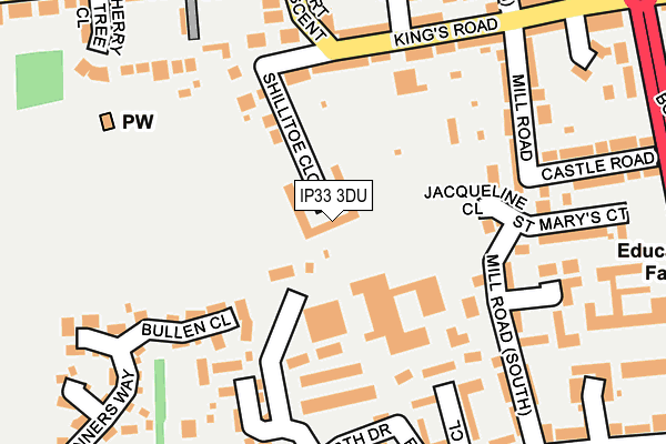 IP33 3DU map - OS OpenMap – Local (Ordnance Survey)